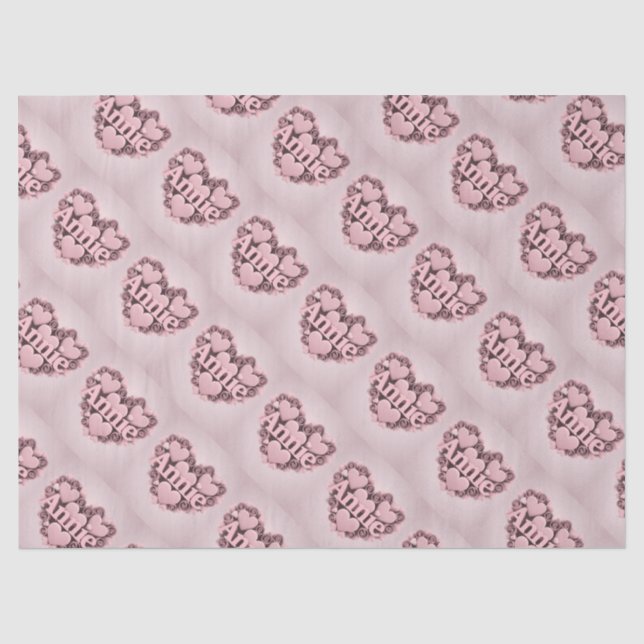 Annie 3D Pink Heftspulpapier Seidenpapier (Vorderseite)