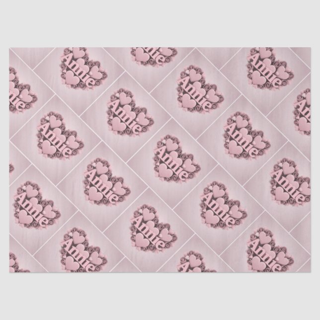 Annie 3D Pink Heftspulpapier Seidenpapier (Vorderseite)