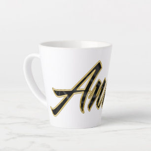 Annie black gold Lettering Latte Tasse