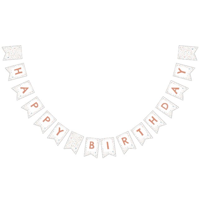 Annie Confetti Watercolor Dots Bunting Flag Wimpelkette (Alle)