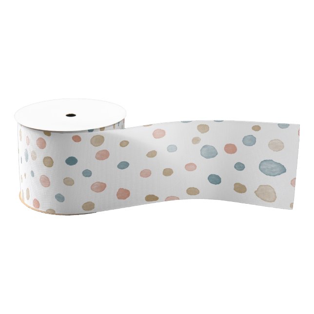 Annie Confetti Watercolor Dots Ribbon Ripsband (Spule)