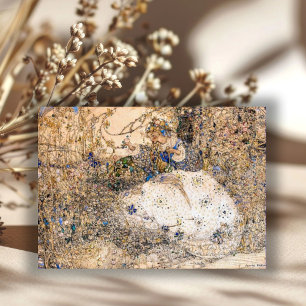 Annie French Art Nouveau Mädchen pflückt Blumen