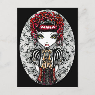 Annie Gothic Victorian Fae Postcard Postkarte