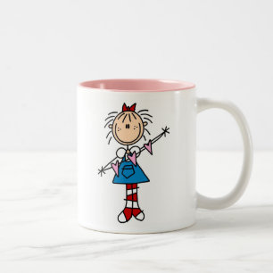 Annie mit der Herz-Tasse Zweifarbige Tasse