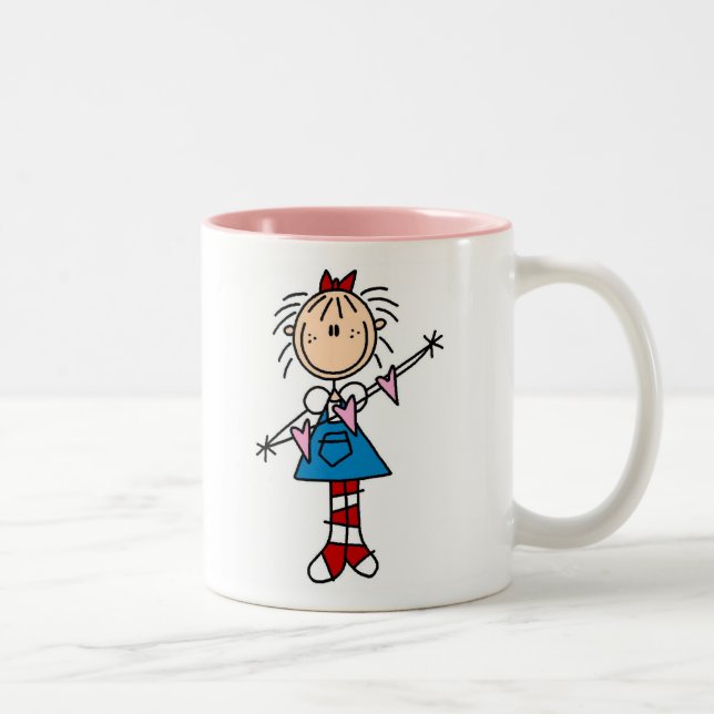 Annie mit der Herz-Tasse Zweifarbige Tasse (Rechts)