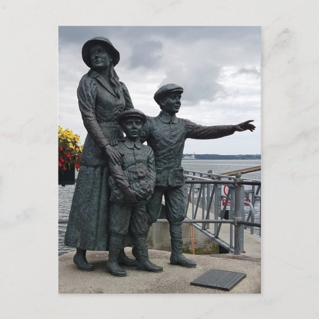Annie Moore Statue, Cobh, Landkreis Cork, Irland Postkarte (Vorderseite)