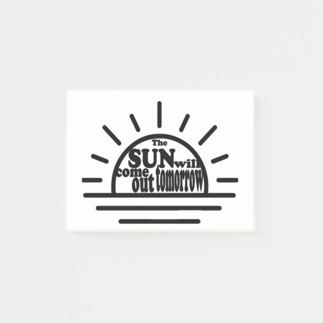 Annie: Morgen wird die Sonne los Post-it Klebezettel (Vorderseite)