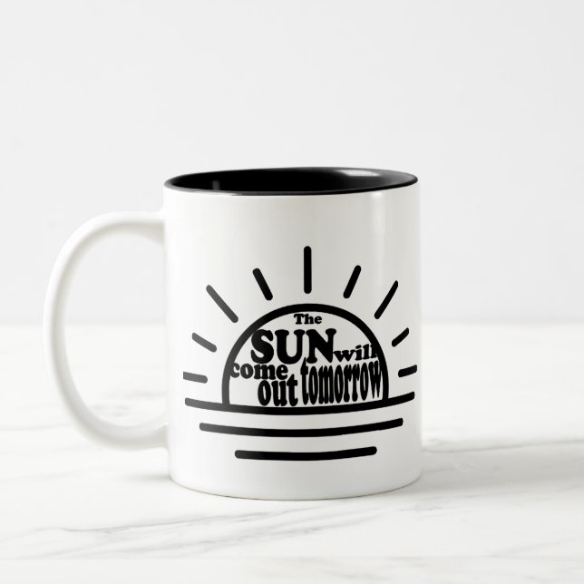 Annie: Morgen wird die Sonne los Zweifarbige Tasse (Links)