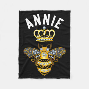 Annie Name Annie Geburtstagsgeschenke Königin Kron Fleecedecke