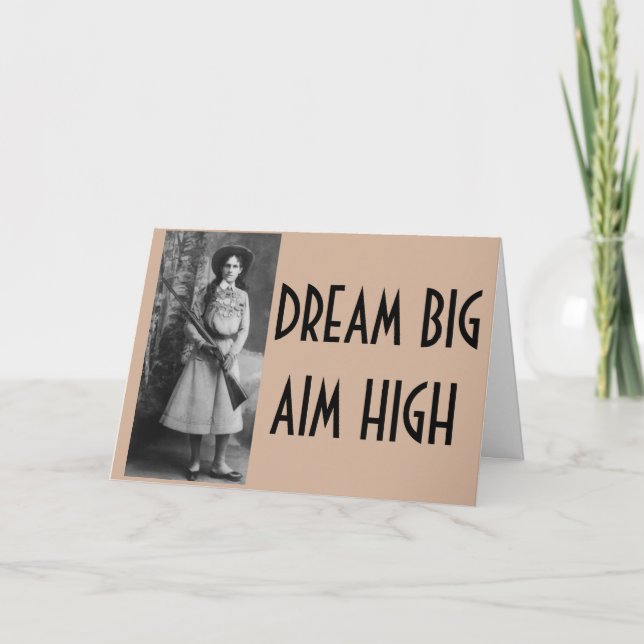 Annie Oakley Funny Cowgirl Cards Ihr personifizier Karte (Vorderseite)