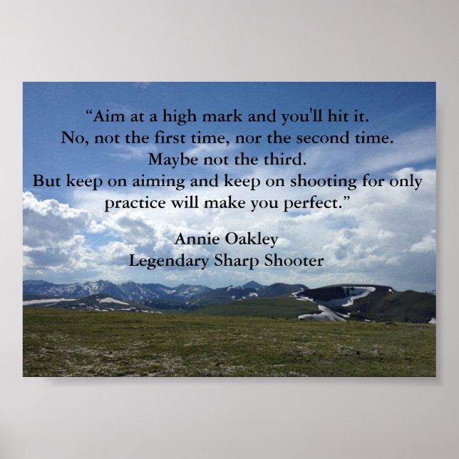 Annie Oakley Inspirational Quote Girl Power Poster (Vorne)