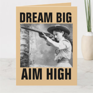 ANNIE OAKLEY MIT GUN, GEBURTSTAG COWGIRL CARDS KARTE