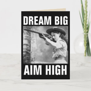 ANNIE OAKLEY MIT GUN, GEBURTSTAG GREETING CARDS KARTE
