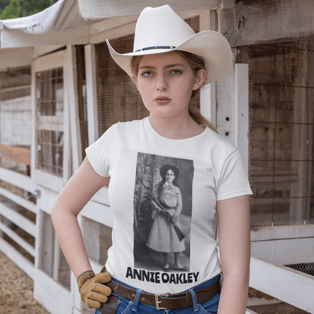 ANNIE OAKLEY mit GUNS LADIES FRAUEN T - SHIRT (Von Creator hochgeladen)