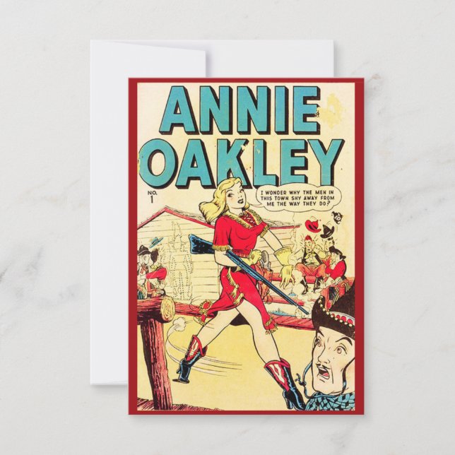 Annie Oakley Note Card Dankeskarte (Vorderseite)