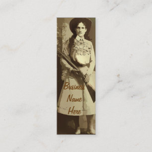 Annie Oakley Oil Grunge Lesezeichen Business Card Mini Visitenkarte