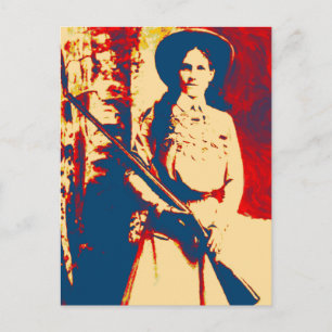Annie Oakley Öl Grunge Postkarte