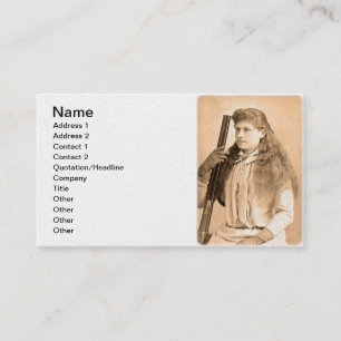 Annie Oakley Portrait Visitenkarte
