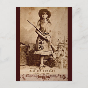 Annie Oakley Sepia Postkarte