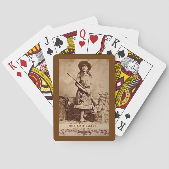 Annie Oakley Sepia Spielkarten (Rückseite)