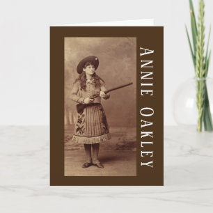 Annie Oakley Sharpshooter Greeting Card Karte