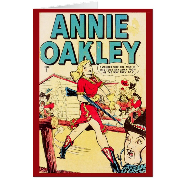 "Annie Oakley" Vintage Comic Cover Card (Vorne)