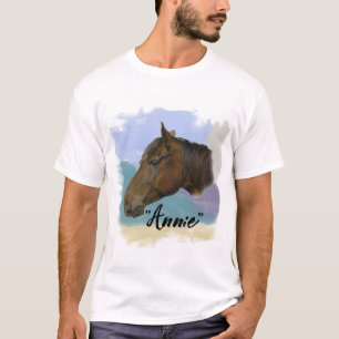 „Annie“ – Portrait eines Pferdes - Personalisieren T-Shirt