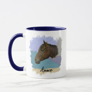Annie“ – Portrait eines Pferdes - Personalisieren Tasse