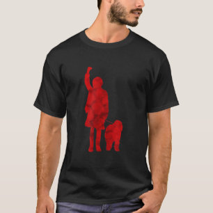 Annie Sandy the dog watercolour outline T-Shirt