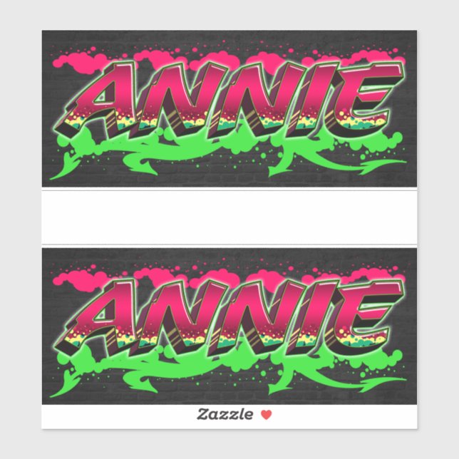 Annie Vorname Name Graffiti Aufkleber Sticker (Blatt)