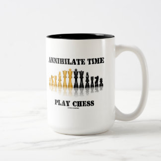 Annihilate Time Play Schach (Reflektives Schach-Se Zweifarbige Tasse