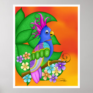Annika Tropical Bird Poster