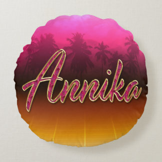 Annika Vorname Name golden pink Kissen