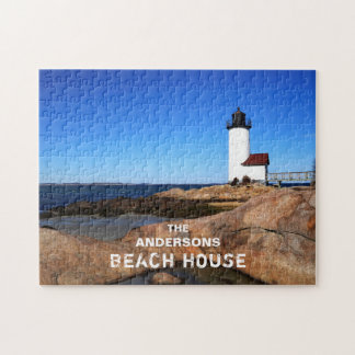 Annisquam Custom Ocean Beach Lighthouse Puzzle