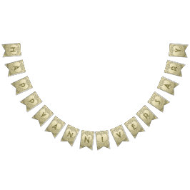 ☆ ANNIVERSARY Gold Heart Glitzer Wimpelkette