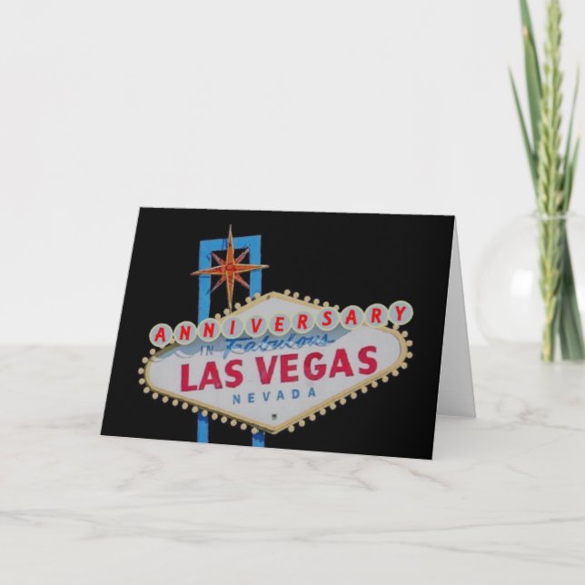 ANNIVERSARY IN Fabulous Las Vegas Card Karte (Vorderseite)