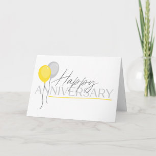 Anniversary Schriftart Duo und Balloons Ca Karte