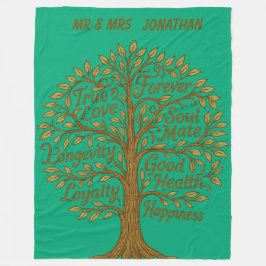 Anniversary Tree Fleecedecke