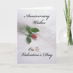 Annivesary Wünsche zur Valentinstag-Rose Feiertagskarte