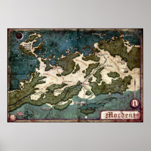 Annotated Map of Mordent (Ravenloft) Poster