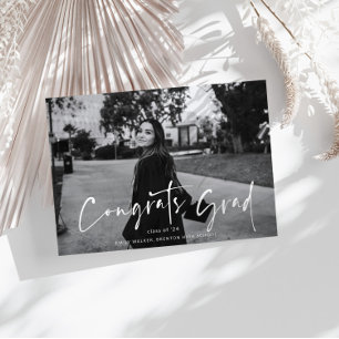 Announccard für handgeschriebene Skript-Abschluss Ankündigung