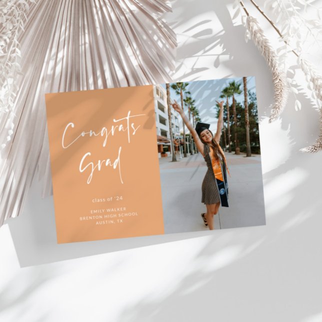 Announccard für handgeschriebene Skript-Abschluss Ankündigung (Von Creator hochgeladen)