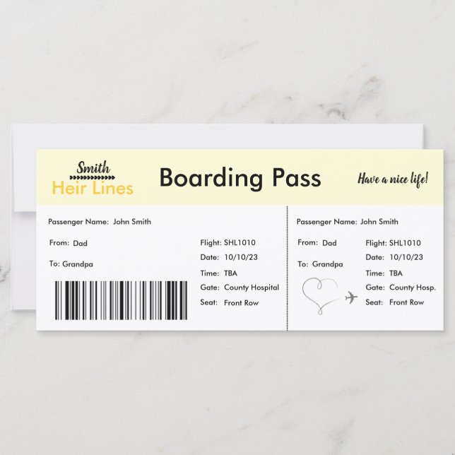 Announcement Card für verdeckte Schwangerschaft (G (Vorderseite)