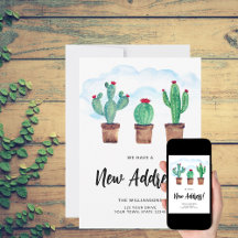 Announcement-Karte für botanische neue Adresse
