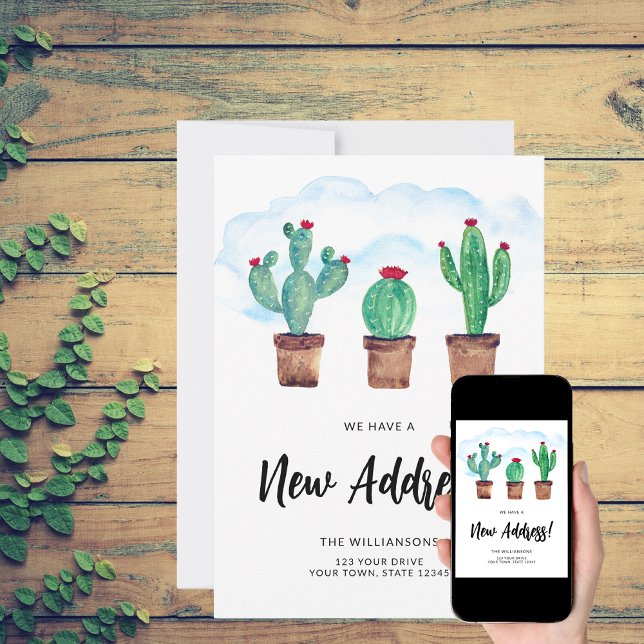 Announcement-Karte für botanische neue Adresse Ankündigung (Von Creator hochgeladen)