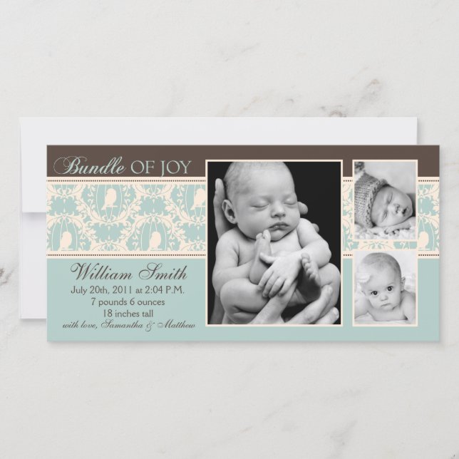 Announcement-Karte für Getweetet Junge getweetet Ankündigung (Vorderseite)