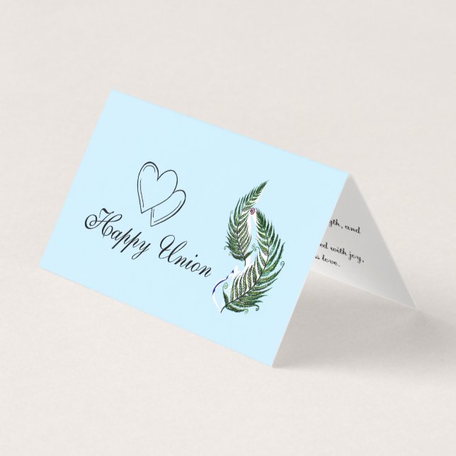 Announcement Wedding Folded Card Fern New Zealand  (Vorderseite)