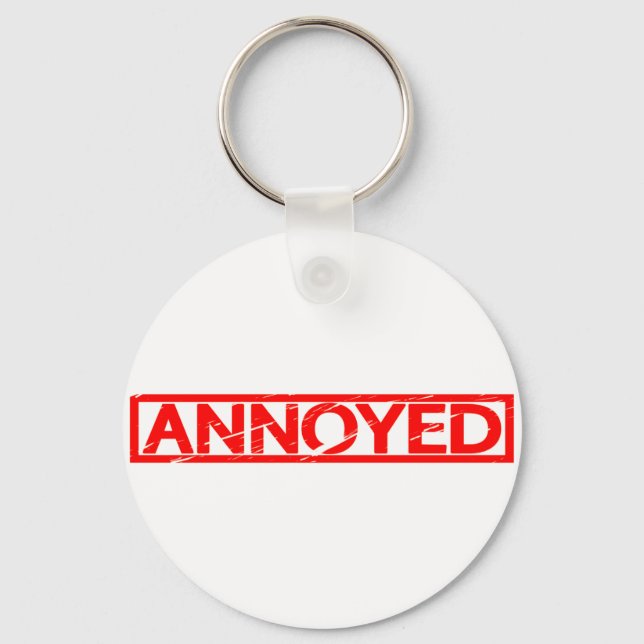 Annoyed Briefmarke Schlüsselanhänger (Vorderseite)