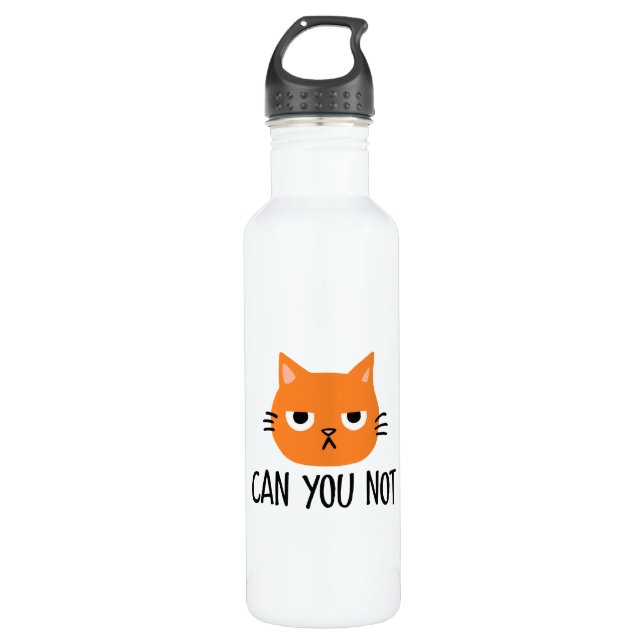 Annoyed Cat KANN SIE NICHT Funny Edelstahlflasche (Vorderseite)