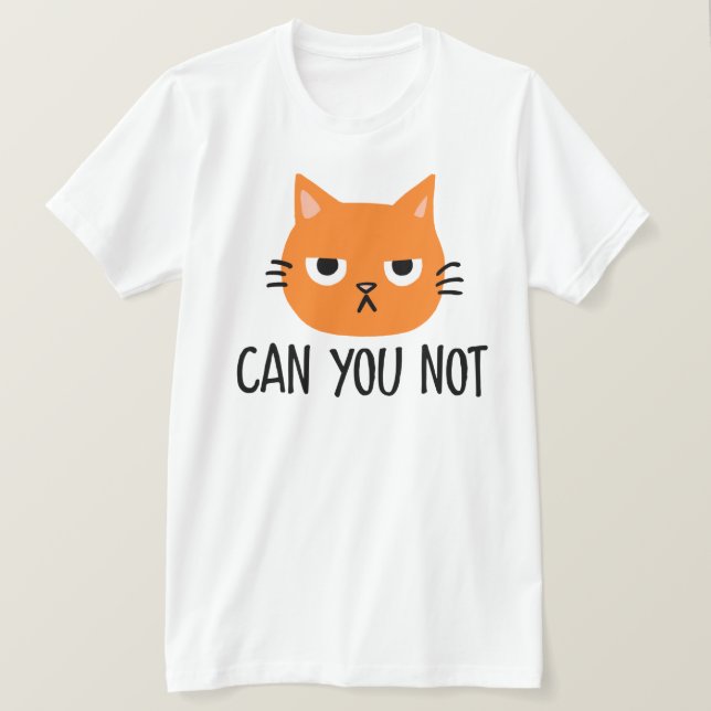 Annoyed Cat KANN SIE NICHT Funny T-Shirt (Design vorne)